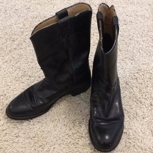 Black Justin Roper Boots